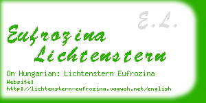 eufrozina lichtenstern business card